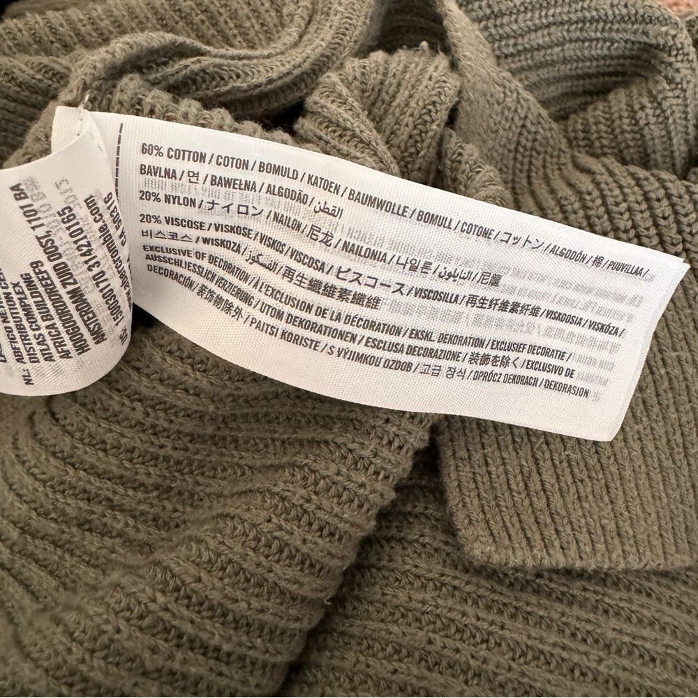 Abercrombie Olive Green Crew Sweater - Picture 6 of 7